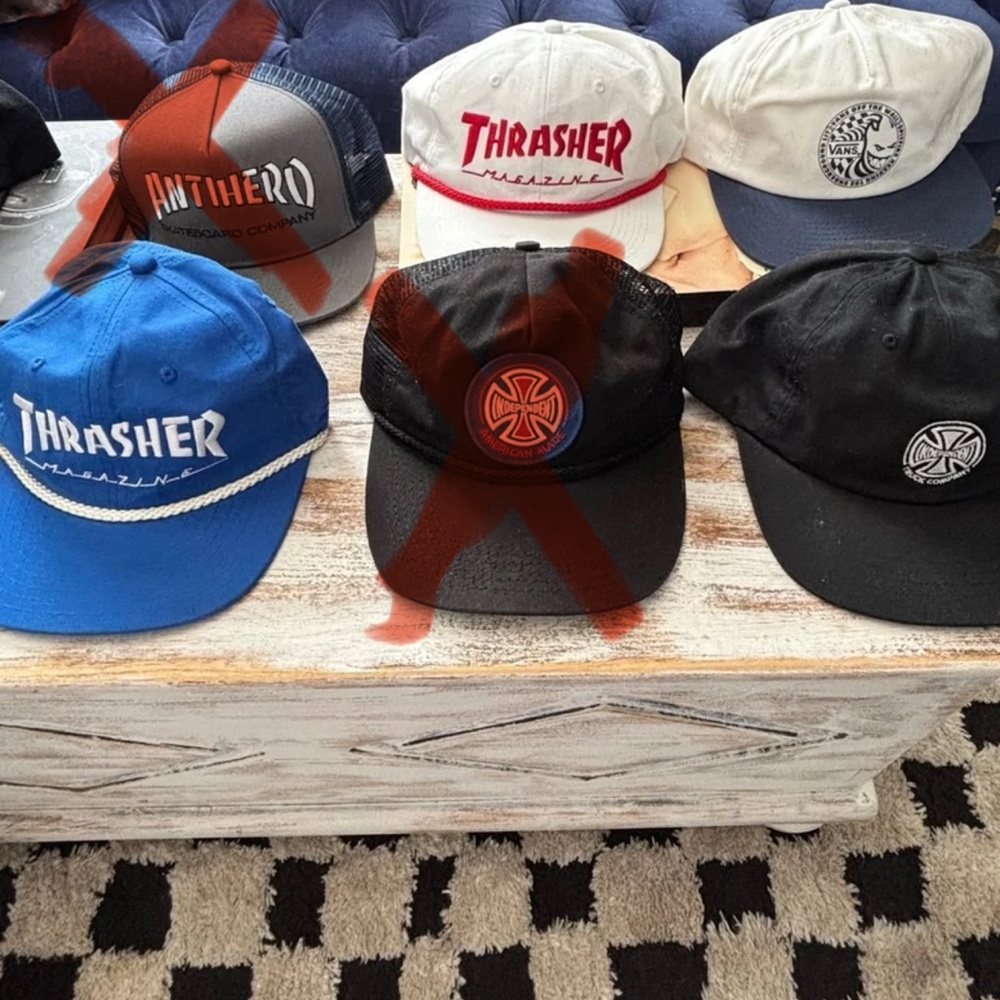 Various skate brand caps